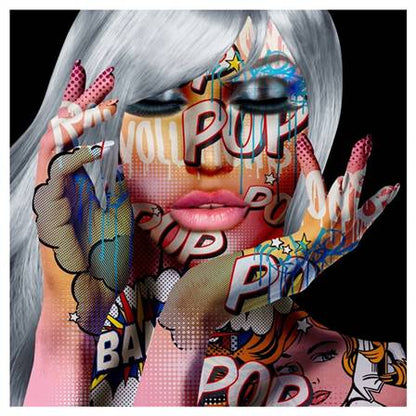 Pop art girl canvas
