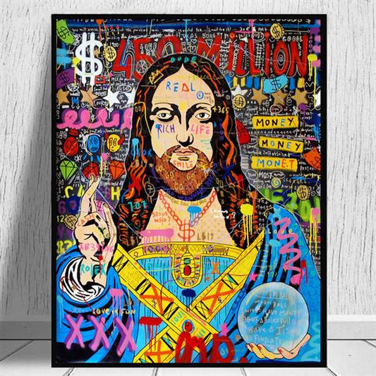 Rich boy Jesus canvas