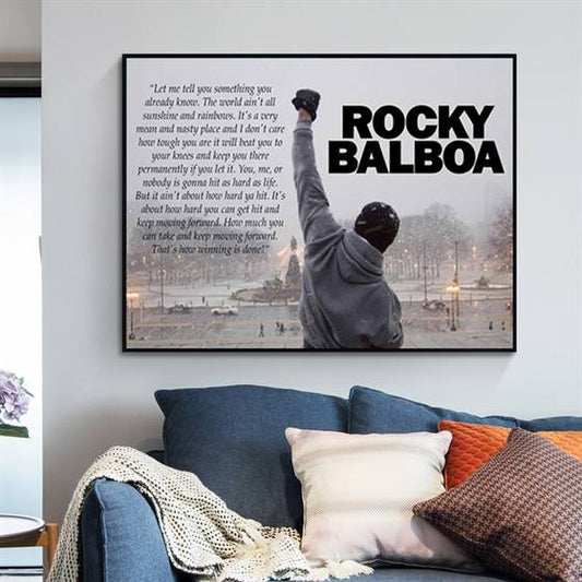Rocky Balboa quote canvas