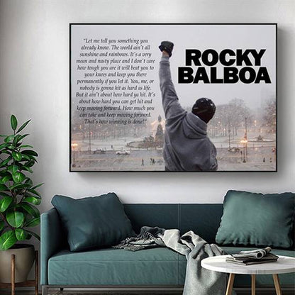 Rocky Balboa quote canvas