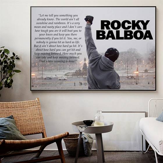 Rocky Balboa quote canvas