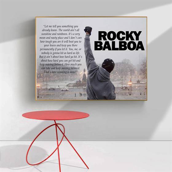 Rocky Balboa quote canvas