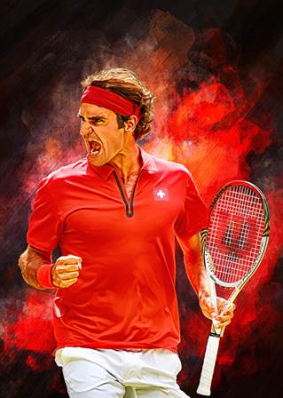 Roger Federer canvas