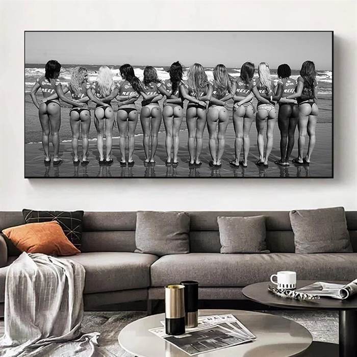 Sexy ladies (black and white) canvas