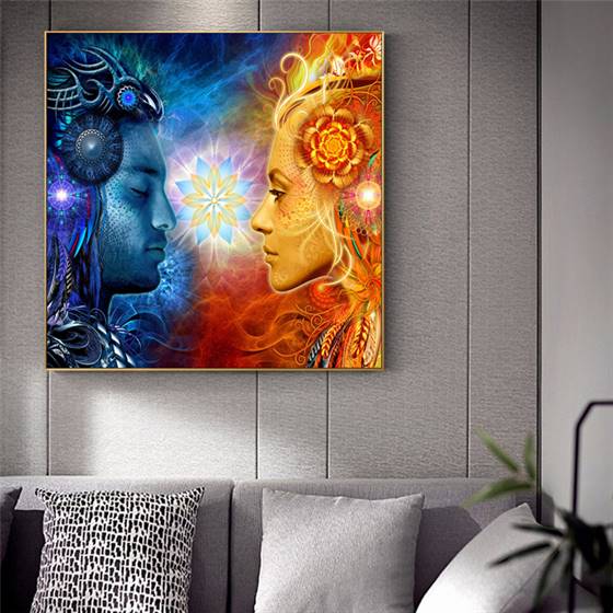Shiva and Shakti canvas