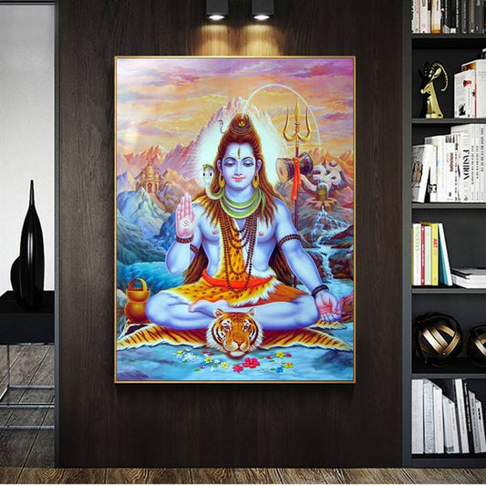 Shiva Hindu God canvas