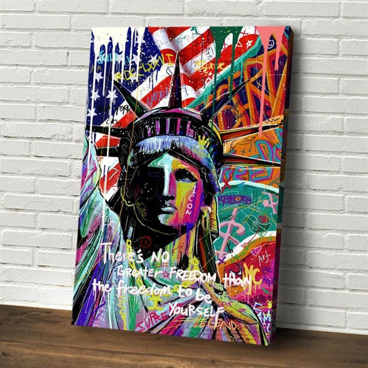 Statue of Liberty graffiti canvas