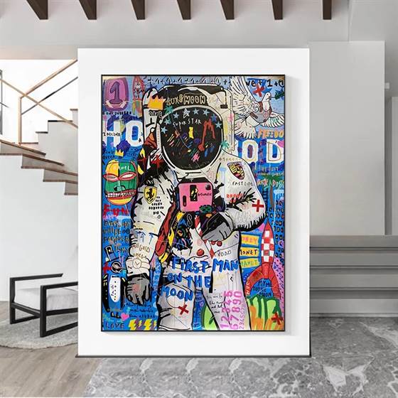 Street astronaut canvas