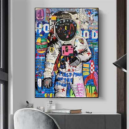 Street astronaut canvas