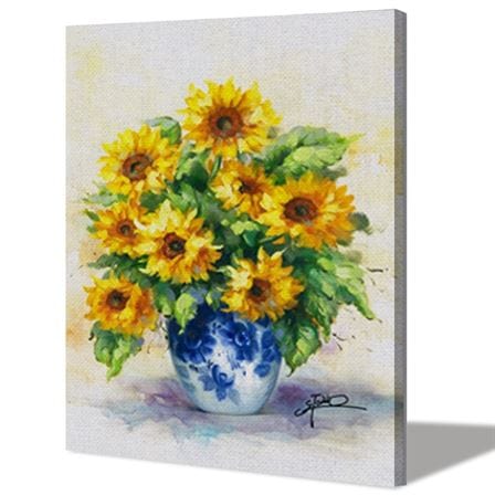 Sunflowers in a vase canvas