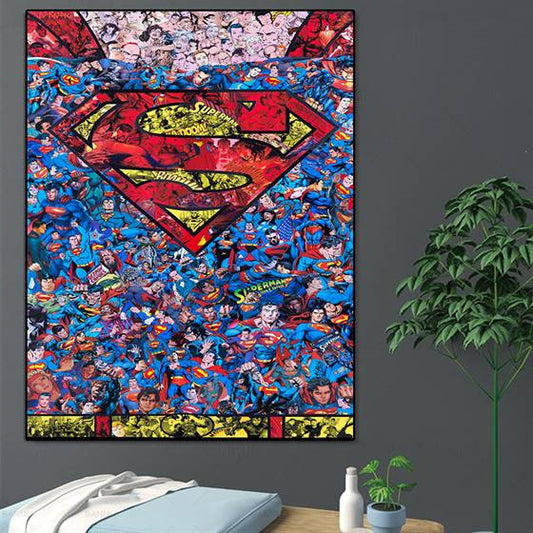 Superman logo canvas