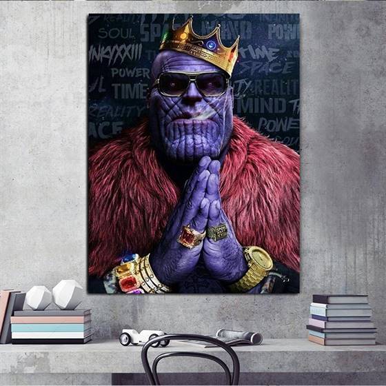 Thanos with a crown canvas