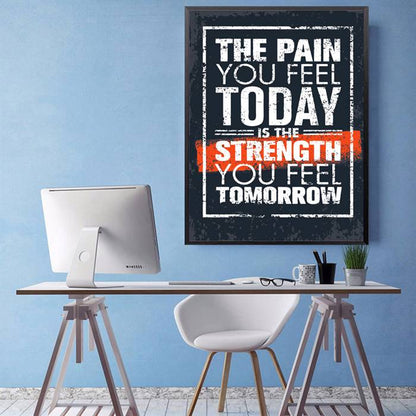 The pain you feel today canvas