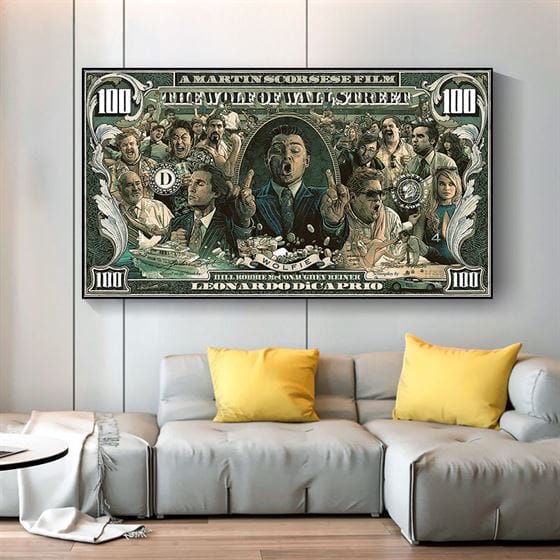 The Wolf of Wall Street - Hundred Dollar Bill canvas