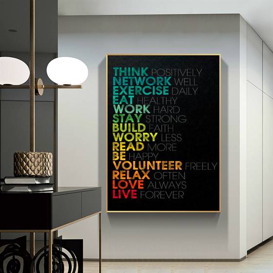 Think positively canvas