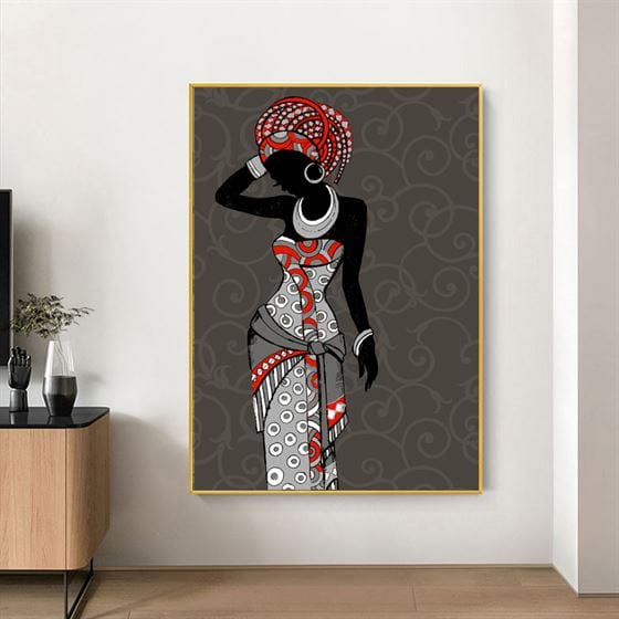 Traditional African women canvas