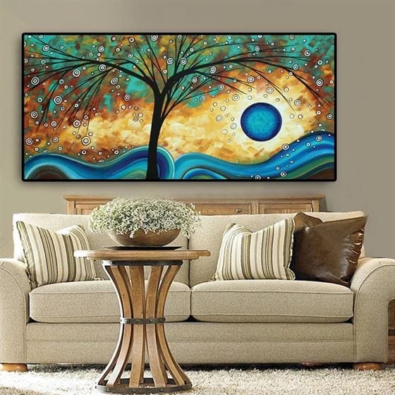 Tree sunset canvas