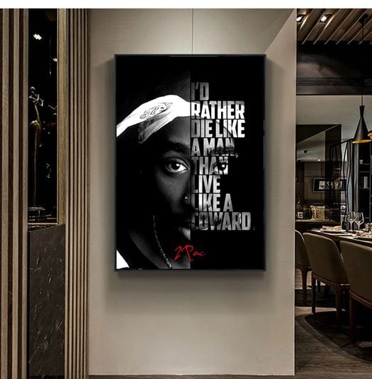 Tupac - I'd rather die like a man canvas