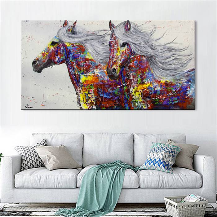 Two horses canvas