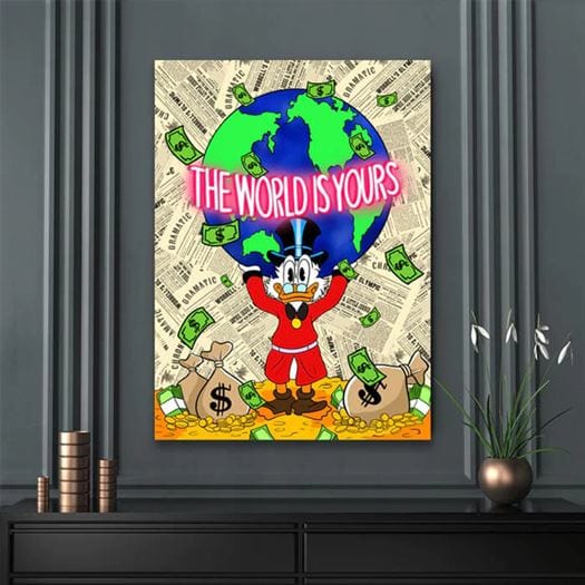 Uncle Scrooge - The world is yours canvas