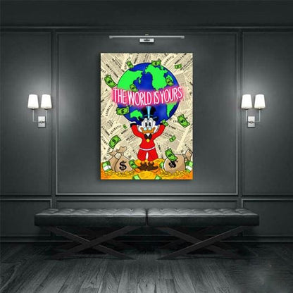 Uncle Scrooge - The world is yours canvas