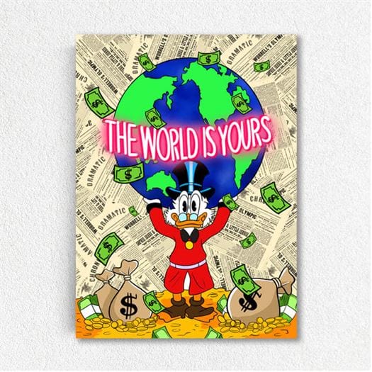 Uncle Scrooge - The world is yours canvas