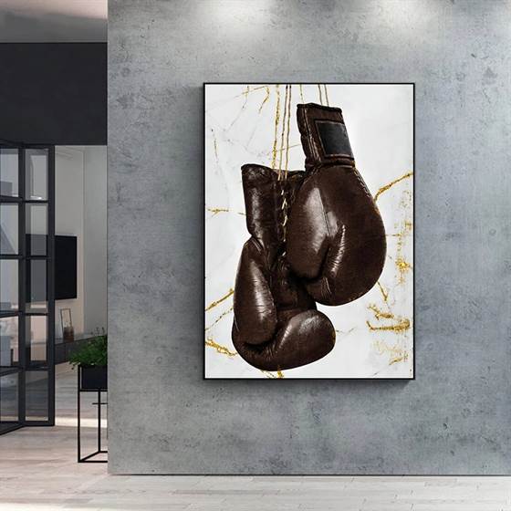 Vintage boxing gloves canvas