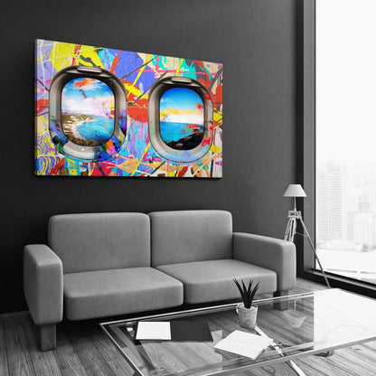 Window seat graffiti canvas