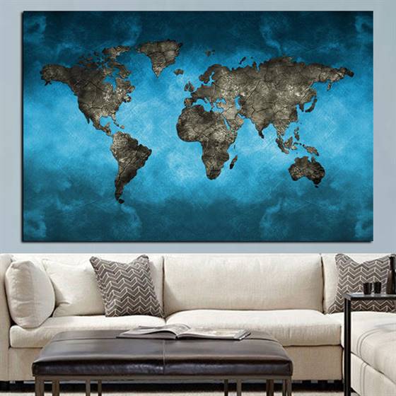 World map canvas