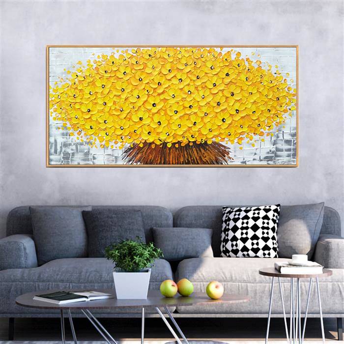 Yellow bouquet canvas