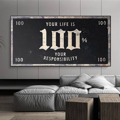 Your life is your responsibility canvas